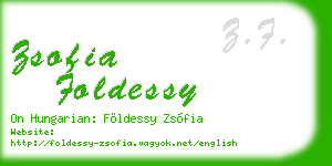 zsofia foldessy business card