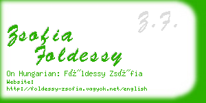 zsofia foldessy business card